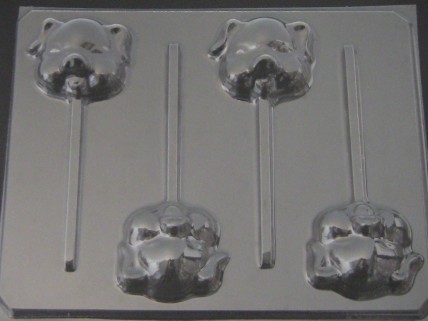 603 Pig Face Chocolate or Hard Candy Lollipop Mold